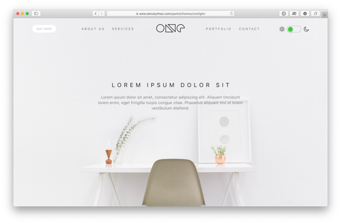 One - Minimal and Creative Sparkle Theme