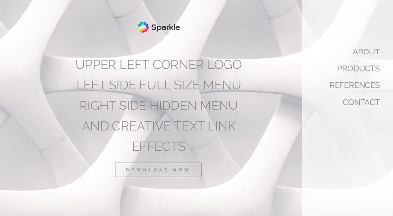 Sparkle Fullscreen Overlay Menu